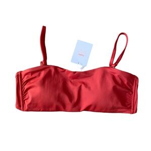 NWT Andie The Bora Bora Bikini Top Chili Pepper Red Medium